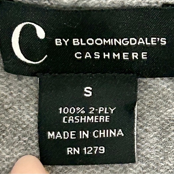 C by Bloomingdale’s 100% Cashmere Open Front Cardigan | Size S - Picture 2 of 3